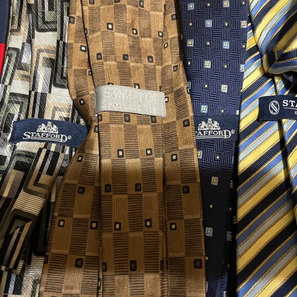 STAFFORD Tie Lot (4) Four Men's Ties  EUC - Picture 5 of 8